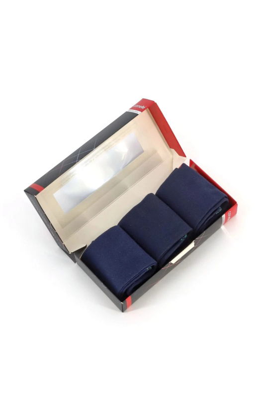 Pánské ponožky 3 pack Premium 3 pack blue - CORNETTE tmavě modrá 42/44