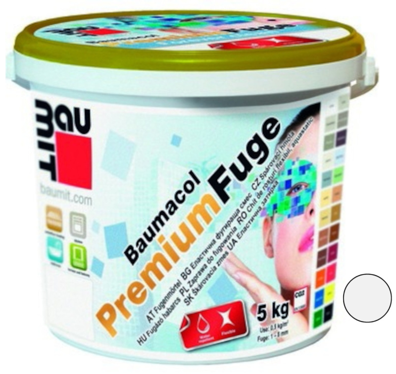 Hmota spárovací Baumit Baumacol PremiumFuge white 5 kg