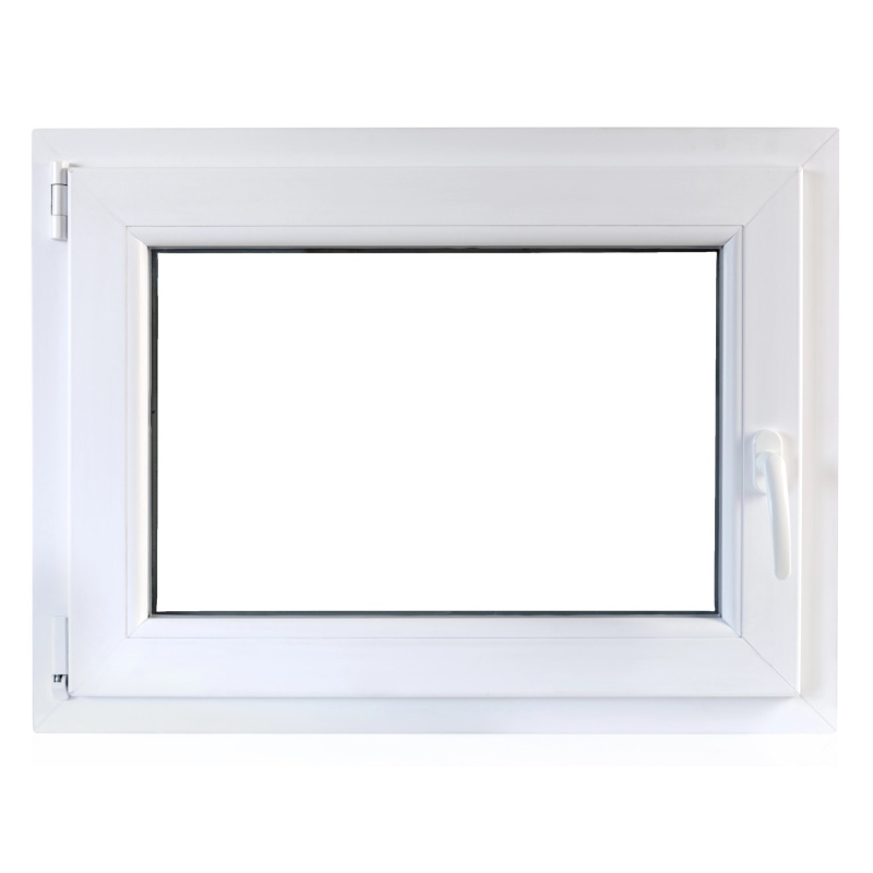 TeraGlass Okno sklepní plastové TP4000, bílé, 600 x 600 x 60 mm, L