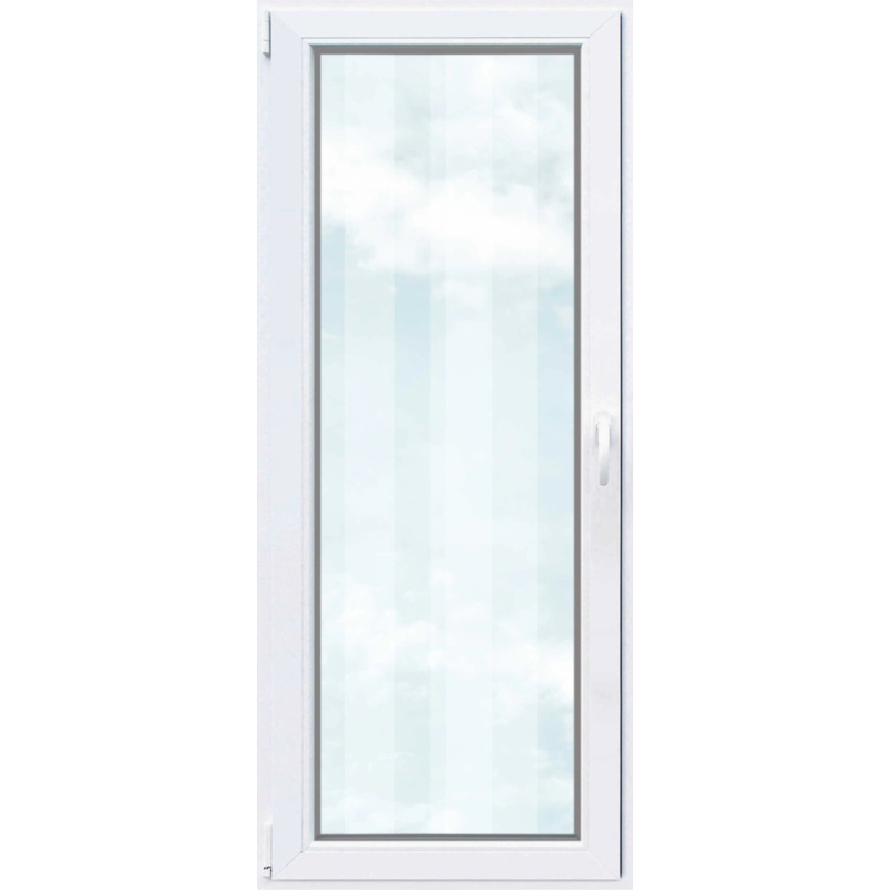 Dveře balkónové plastové 6-komorové, 3-sklo, bílé, 2100 x 1000 mm, L