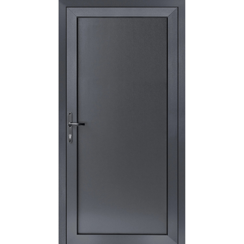 Plastové vedlejší vchodové dveře 4-komorové antracitové/bílé, 980 x 1980 mm, L