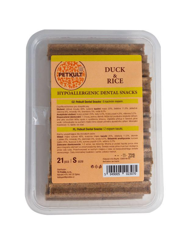 Petkult Dental Snack Hypoallergenic Duck/Rice - 34ks/M