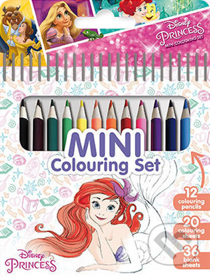 Princezny - Mini set s pastelkami - kniha z kategorie Omalovánky