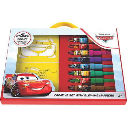 Kreativní set s foukacími fixy Auta