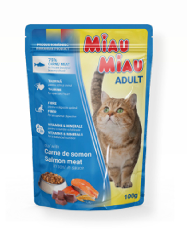 Miau Miau Kapsa Adult Salmon - 7x100g