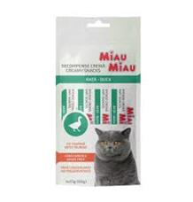 Miau Miau Creamy Snacks Cat kachní 15 g (4 pack)