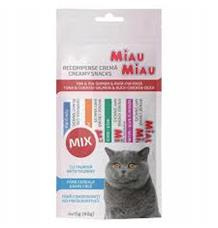 Miau Miau Creamy Snacks Cat mix 15 g (4 pack