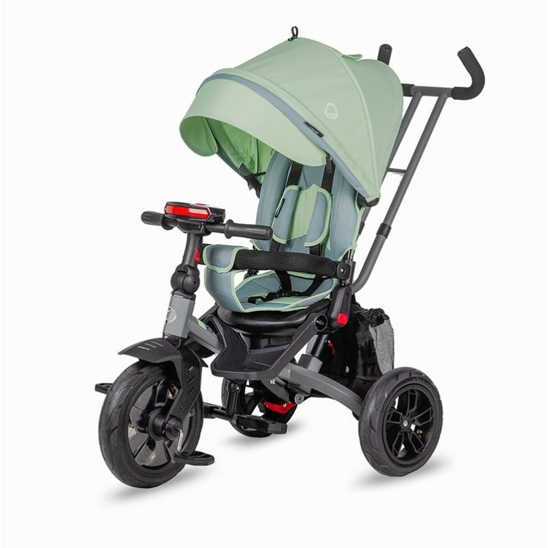 Dětská tříkolka s vodící tyčí Coccolle Pianti Mint Green