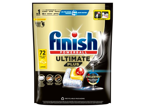 Finish Ultimate Plus All in 1 Lemon kapsle do myčky 72 ks