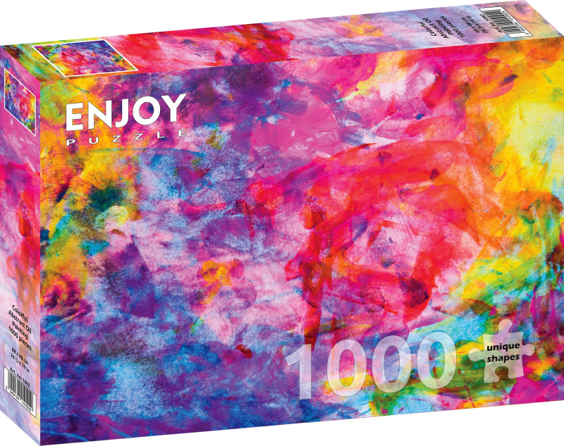 Enjoy Barevná abstraktní olejomalba 1000 dílků