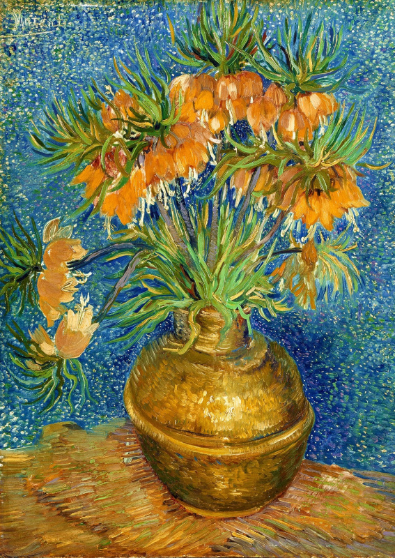 Enjoy Vincent Van Gogh: Řebčíky v měděné váze 1000 dílků