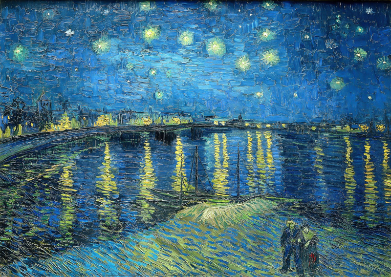 Puzzle Hvězdná noc nad Rhonou 1000 dílků