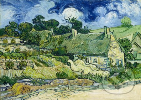 Užívejte si puzzle Vincent van Gogh: Doškové chalupy v Cordeville 1000 dílků