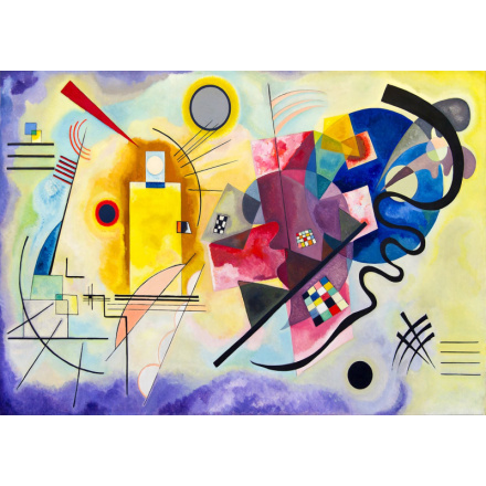 Užijte si puzzle Vassily Kandinsky: Žlutá červená modrá