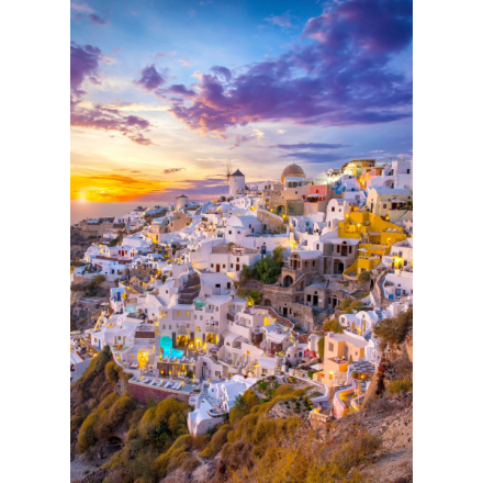 Puzzle Západ slunce nad Santorini 1000 dílků