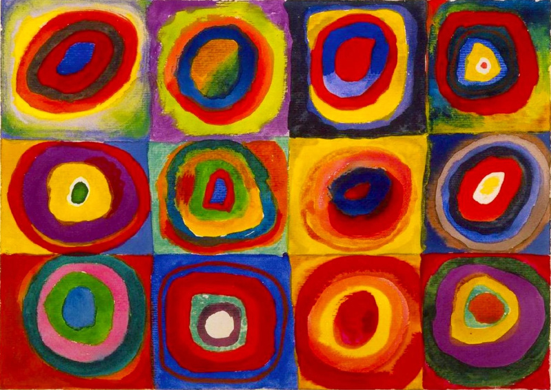 Enjoy Vassily Kandinsky: Studie barev Čtverce s kruhy 1000 dílků