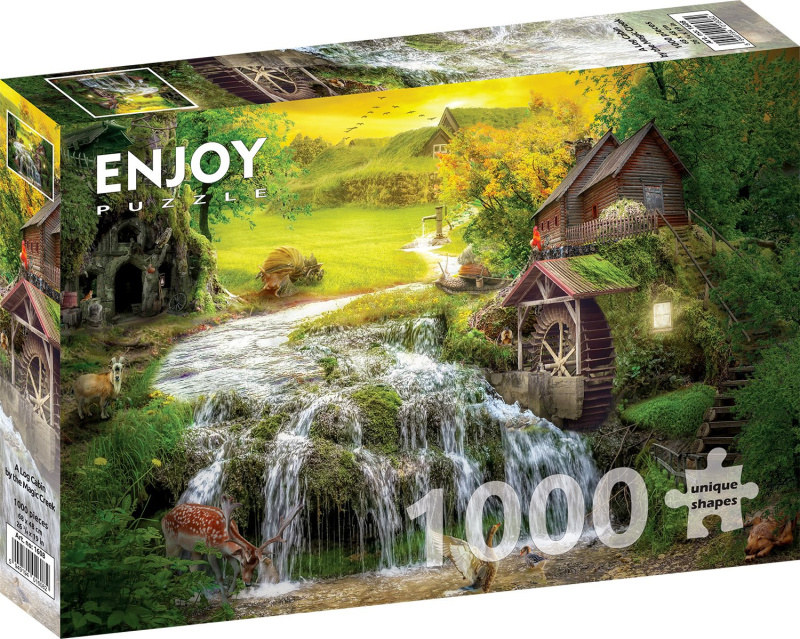 Puzzle Srub u kouzelné říčky 1000 dílků