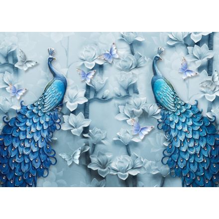 Užijte si puzzle Modří pávi 1000 dílků