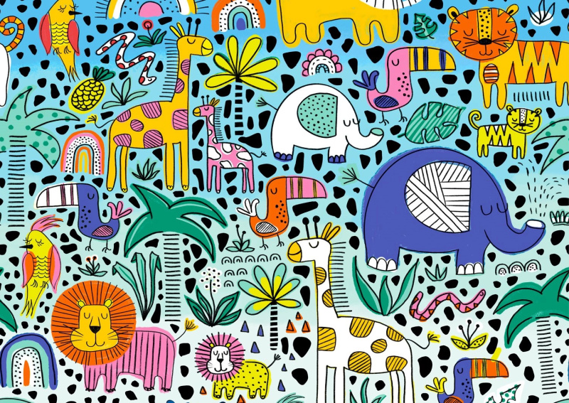 ENJOY Doodle Safari 1000 dílků