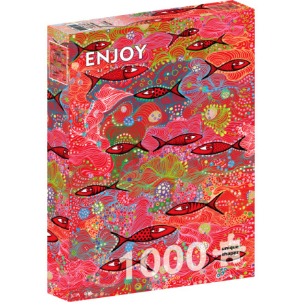 Puzzle Hluboká červená 1000 dílků