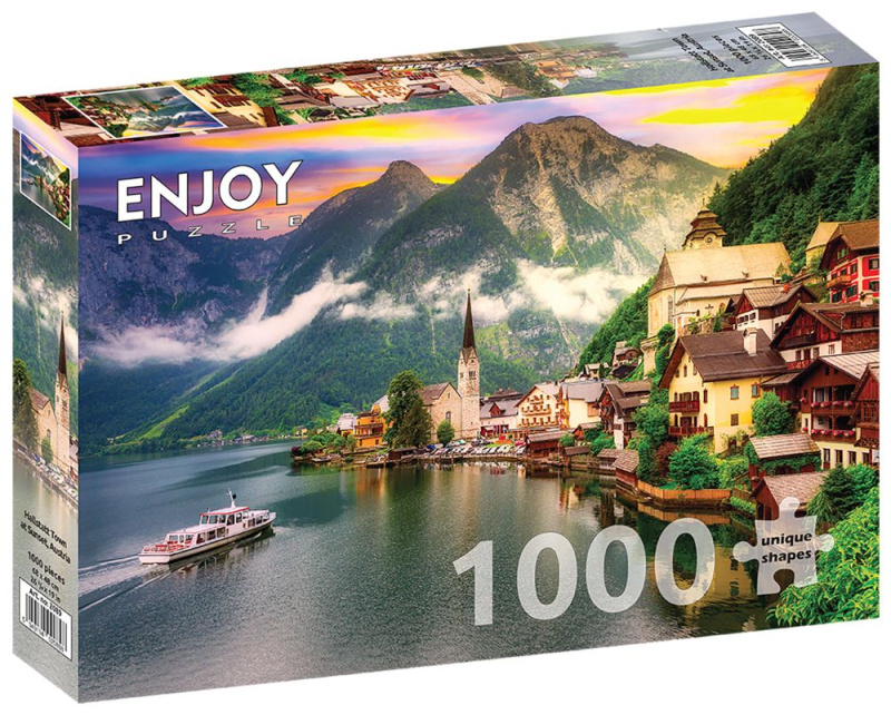 ENJOY Hallstatt při západu slunce Rakousko 1000 dílků