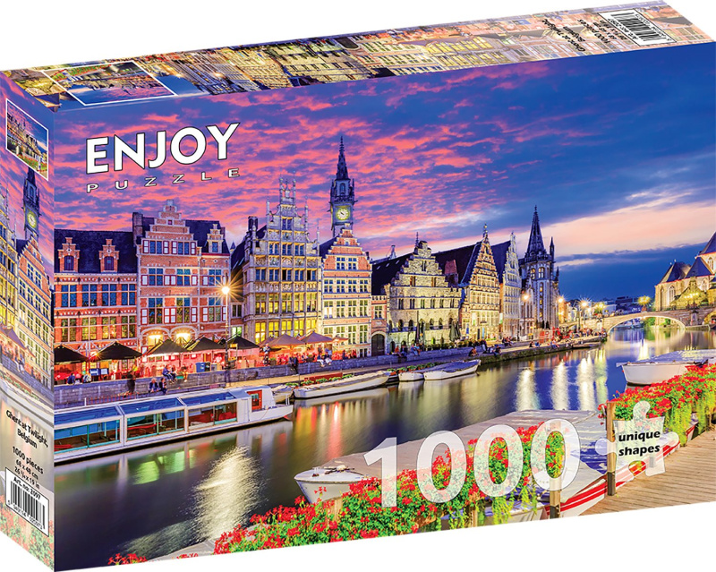 ENJOY Gent za soumraku Belgie 1000 dílků