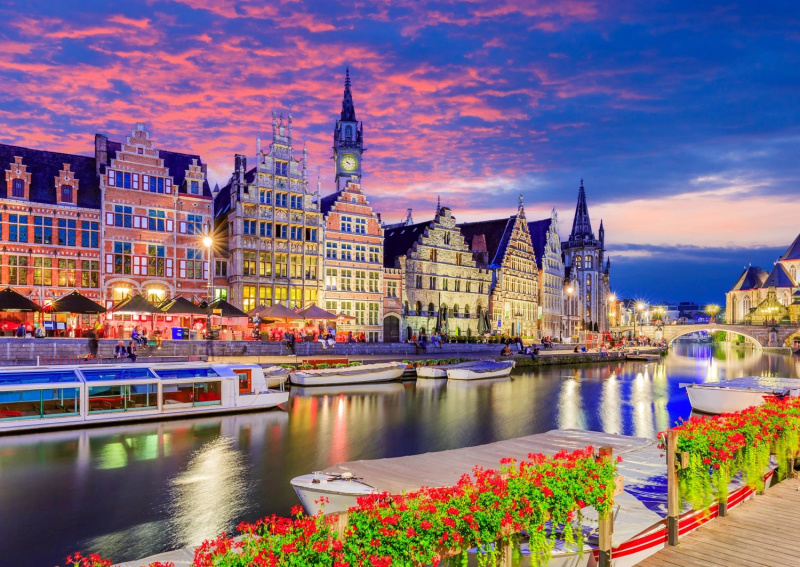 ENJOY Gent za soumraku Belgie 1000 dílků
