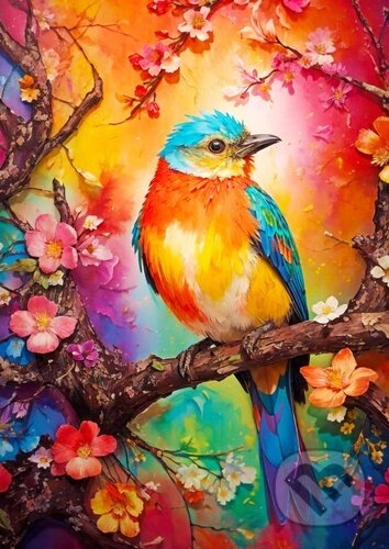 Puzzle barevný ptáček 1000 dílků