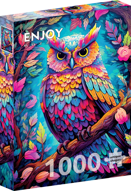 Užijte si puzzle Oslnivá sova 1000 dílků