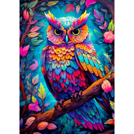 Užijte si puzzle Oslnivá sova 1000 dílků
