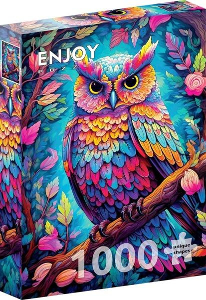 Užijte si puzzle Oslnivá sova 1000 dílků