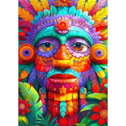 Užijte si Puzzle Barevný Totem 1000 Dílků