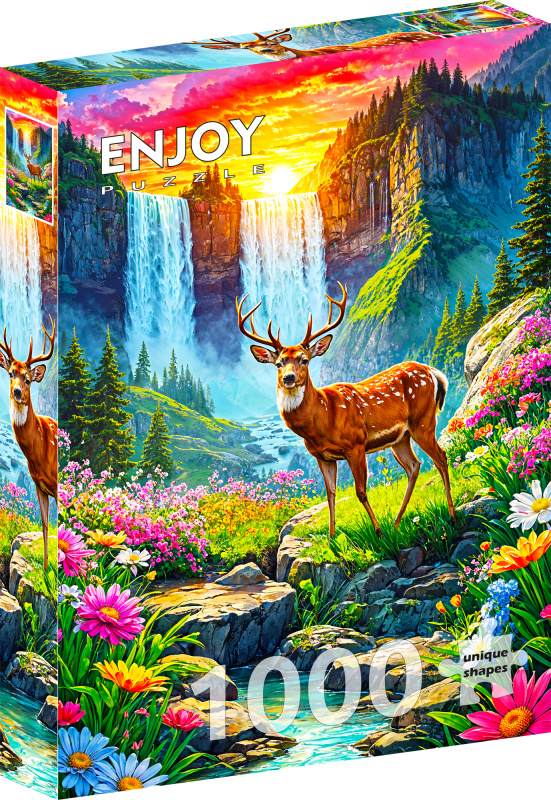 Užívejte si puzzle Ráj jelenů 1000 dílků
