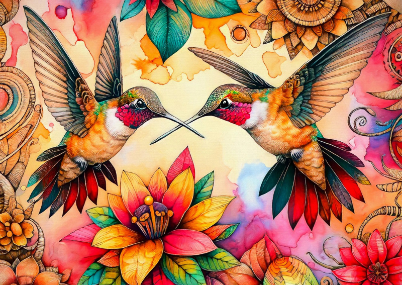 Enjoy puzzle Útočiště kolibříků 1000 dílků