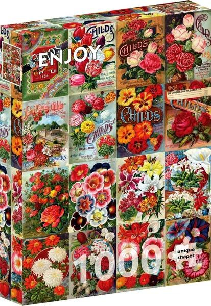 Enjoy puzzle vintage katalog květinových semen 1000 dílků