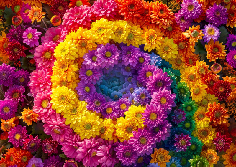 Enjoy puzzle Květinový vír 1000 dílků