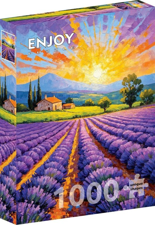 Enjoy puzzle levandulový západ slunce 1000 dílků