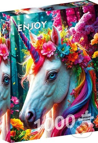 Enjoy puzzle Květinový jednorožec 1000 dílků