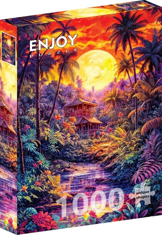 Enjoy puzzle Soumrak v džungli 1000 dílků