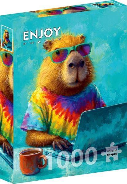 Enjoy Puzzle cool kapybara 1000 dílků