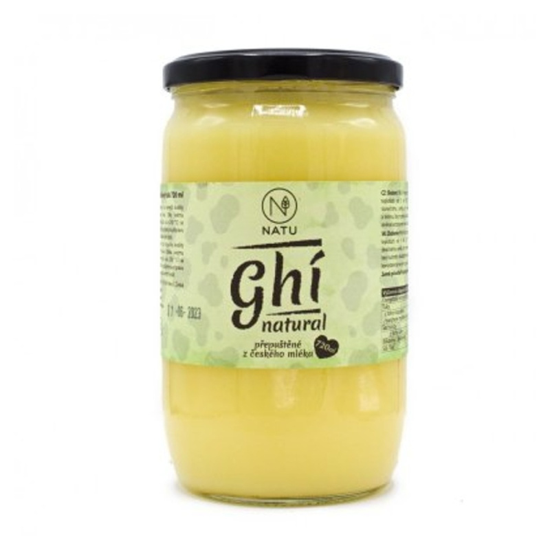 NATU Přepuštěné máslo Ghí natural 720 ml