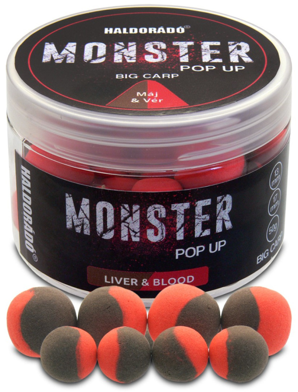 Haldorádó pop-up monster big carp 50 g 13+17 mm - krvavá játra