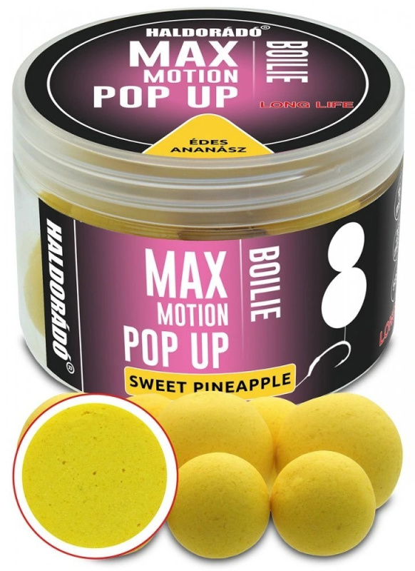 Haldorádó plovoucí boilies pop-up max motion 50 g 16+20 mm - sladký ananas
