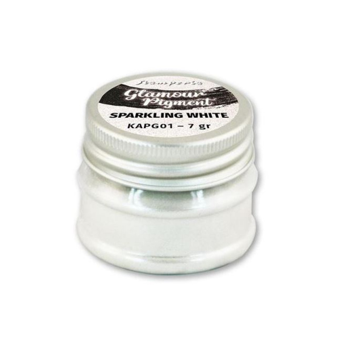 Perleťový prášek Glamour Pigment 7g - perlově bílá