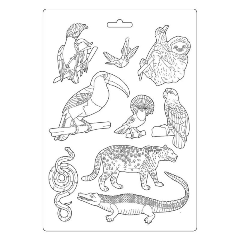 Forma na odlévání A4 - Zvířata z Amazonie