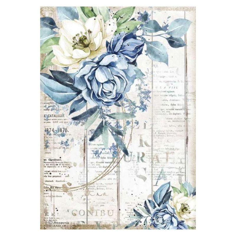 Rýžový papír Modrá růže