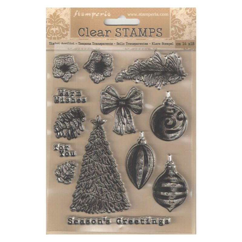 Vánoce - silikonová gelová razítka (13ks)