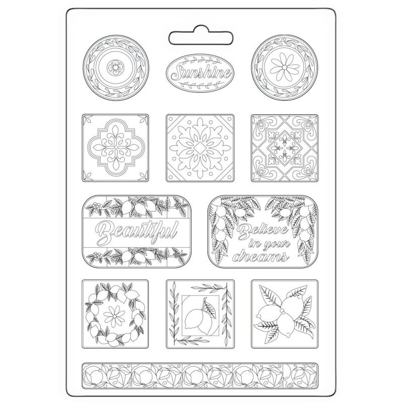 Forma na odlévání A4 - Dlaždičky citróny