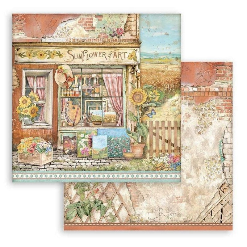 Oboustranný papír na scrapbook (1ks) Obchod