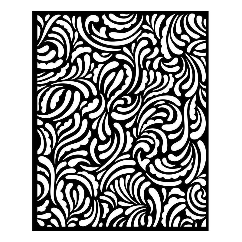 Plastová šablona 20x25cm textura vlny